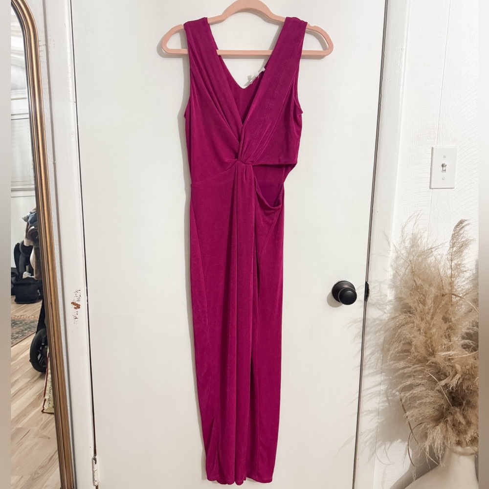 Heartloom Pink Pardo Cut Out Midi Dress - Picture 4 of 7